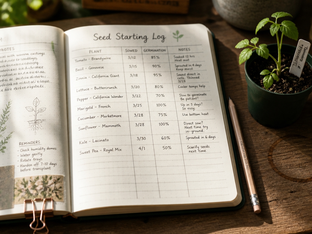 seed germination tracking log
