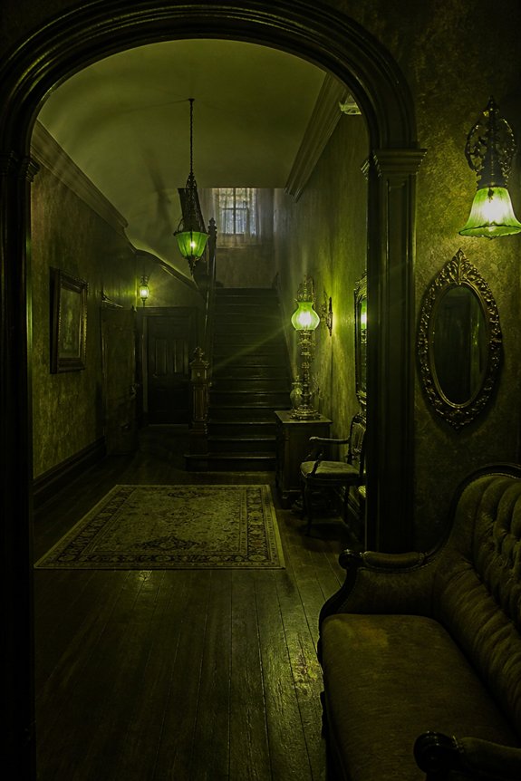 sickly green haunted glow