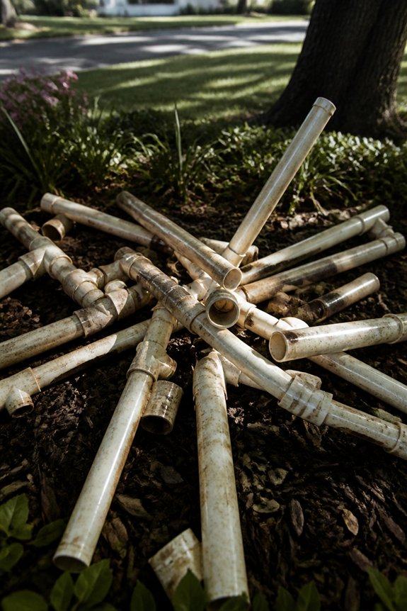 skeletal pvc pipe mound