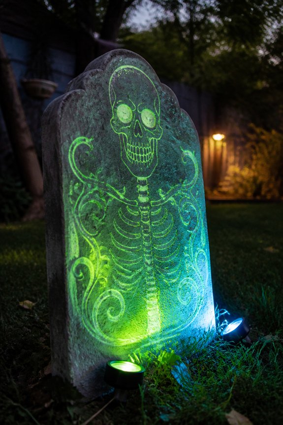 solar lights and glow paint
