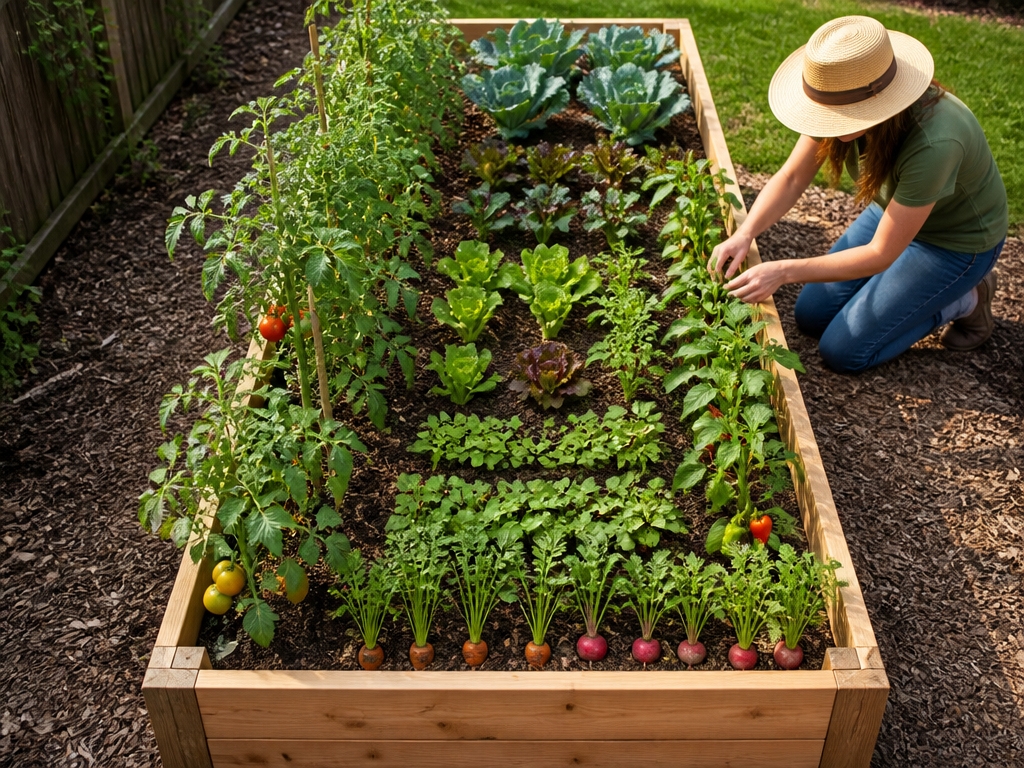 sustainable family vegetable garden