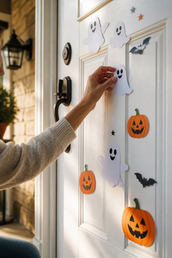 temporary halloween window decals