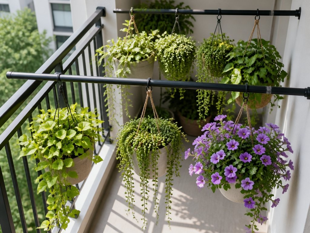 tension rod hanging baskets