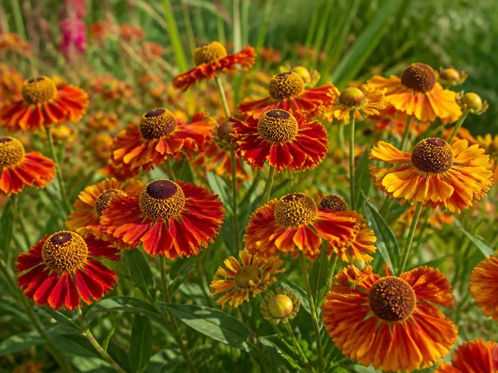 vibrant fall garden blooms