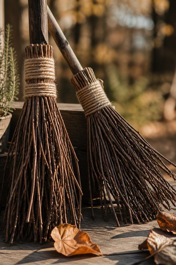 witch broom decorative bundles