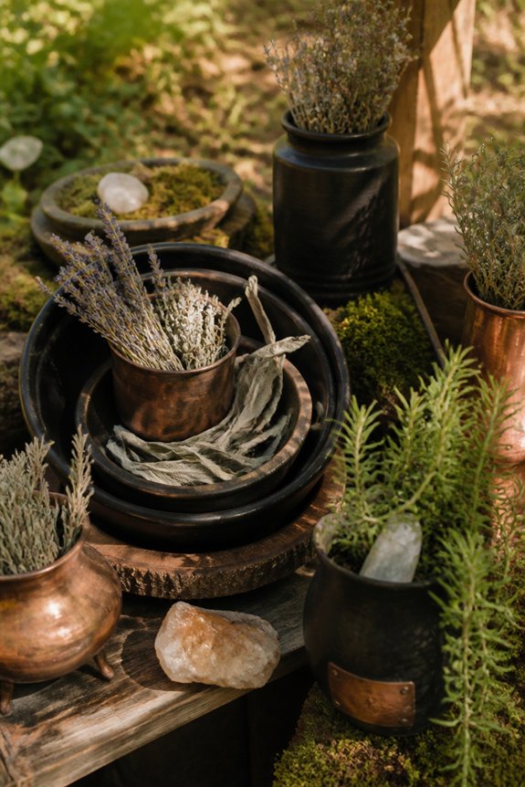 witchy garden display layering