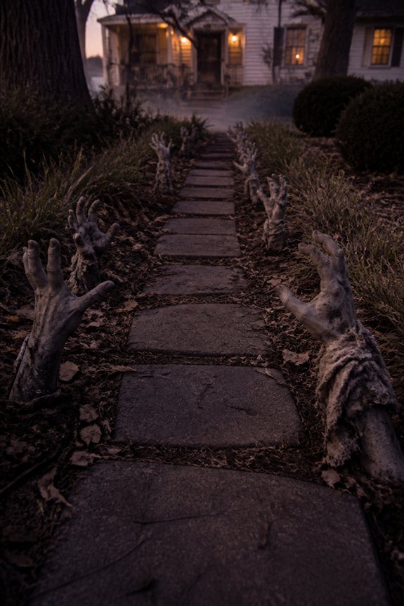 zombie hands garden decoration