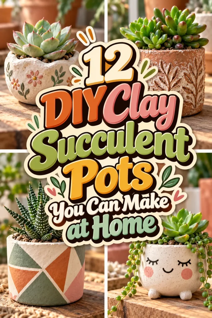 DIY clay succulent pots