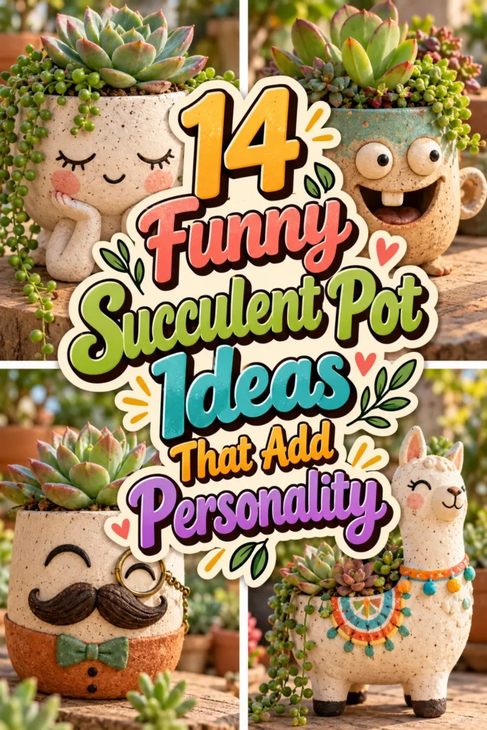 funny succulent pots