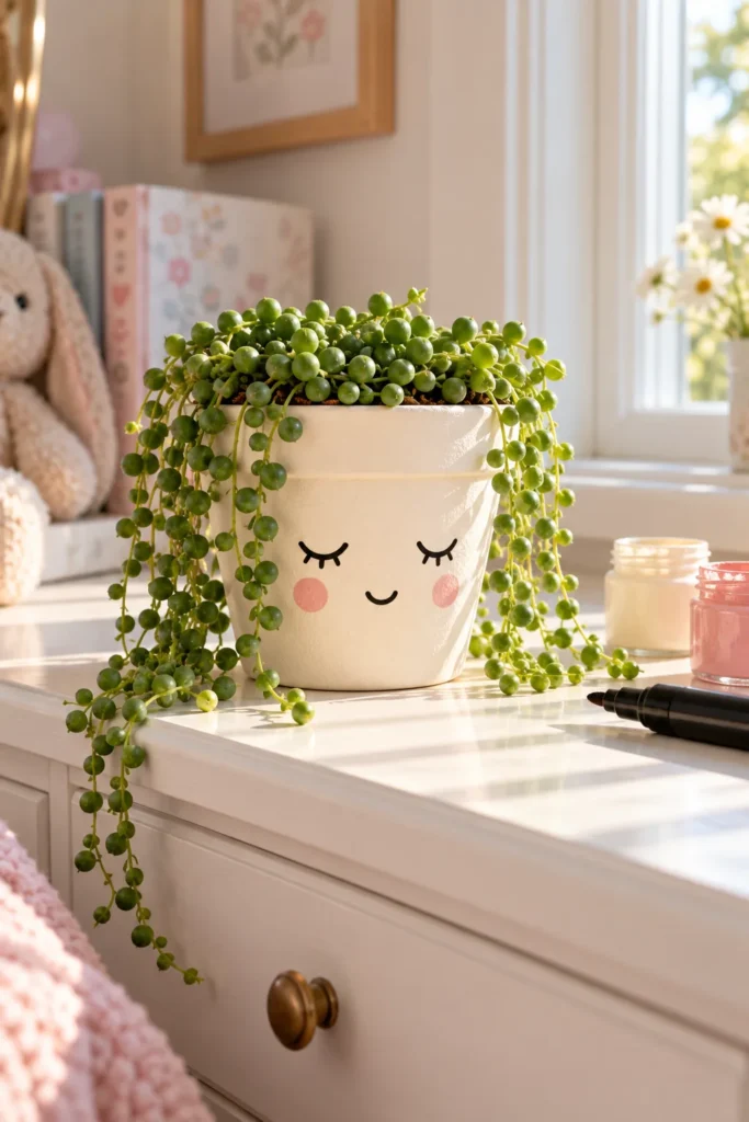 Sleepy-face string of pearls